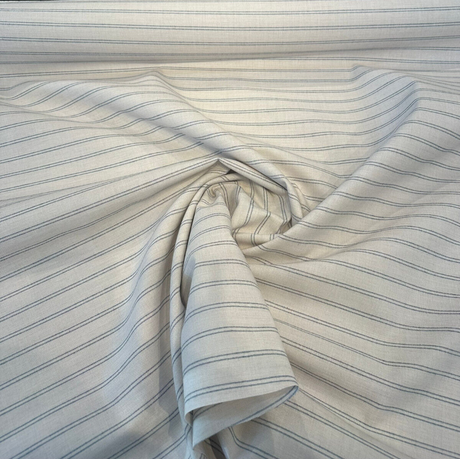 Sunbrella Pinny Solution Dyed Acrylic Fabric - Denim Blue Stripe, 52" Width (1 Yard)