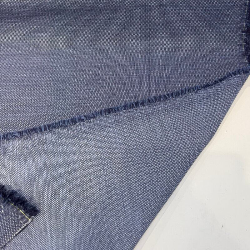 Sunbrella Indigo Tweed Blue Acrylic Fabric - Textured Tweed Weave, Indigo Blue, 54" Width (By The Yard)