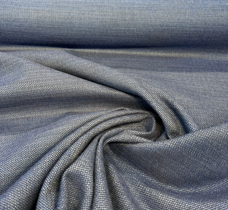 Sunbrella Indigo Tweed Blue Acrylic Fabric - Textured Tweed Weave, Indigo Blue, 54" Width (By The Yard)