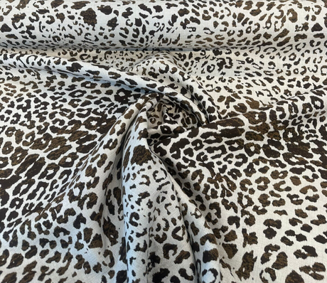 Sunbrella Instinct Espresso Acrylic Fabric - Espresso Brown Leopard Print, 54" Width (1 Yard)