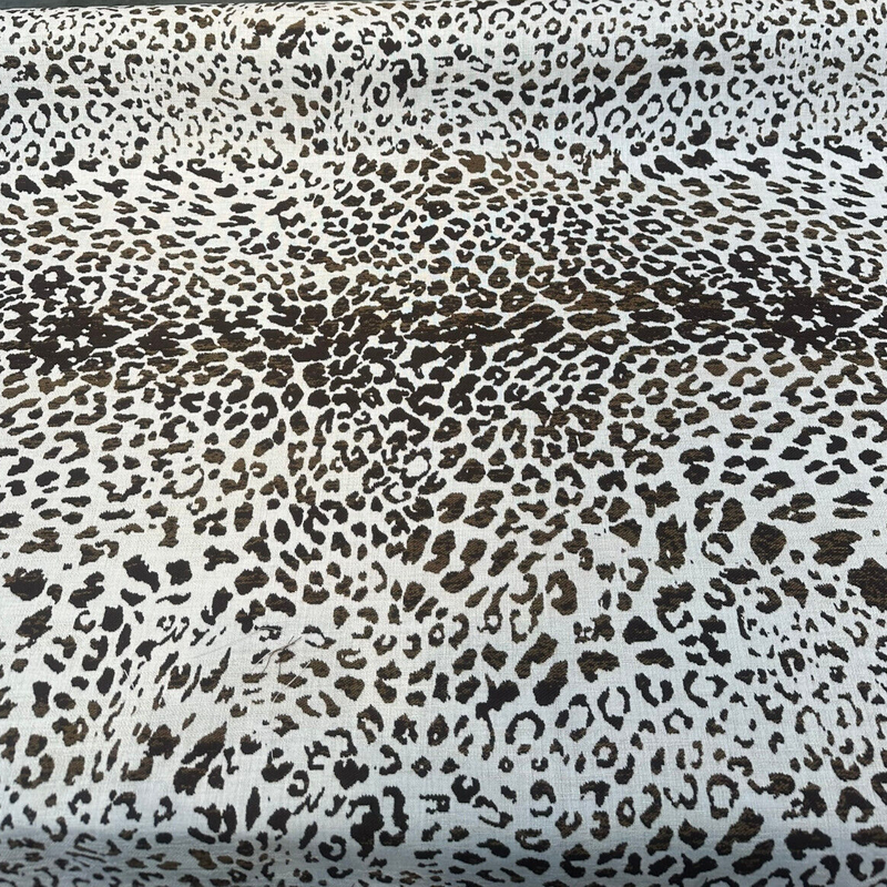 Sunbrella Instinct Espresso Acrylic Fabric - Espresso Brown Leopard Print, 54" Width (1 Yard)
