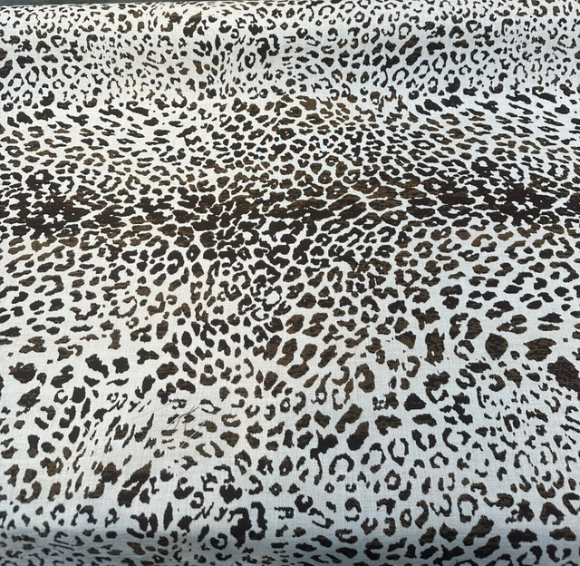 Sunbrella Instinct Espresso Acrylic Fabric - Espresso Brown Leopard Print, 54" Width (1 Yard)
