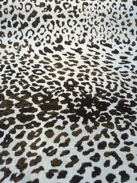 Sunbrella Instinct Espresso Acrylic Fabric - Espresso Brown Leopard Print, 54" Width (1 Yard)