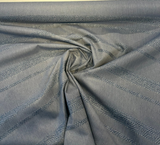 Sunbrella Sash Acrylic Fabric - Denim Blue Woven Geometric Pattern, 54" Width (1 Yard)