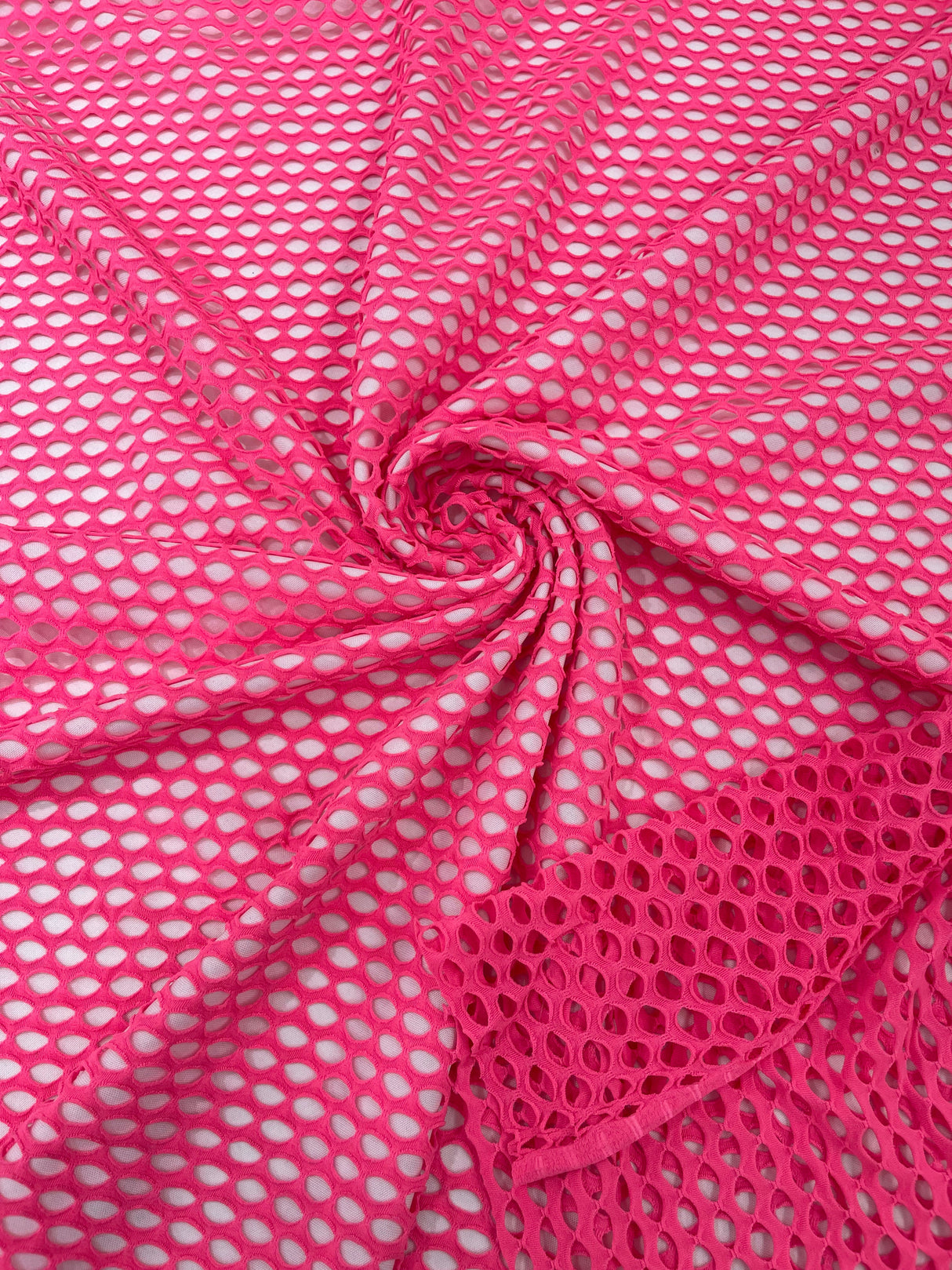 Big Hole Fishnet Mesh Polyester Nylon Spandex Fabric - Big Hole, 4-Way Stretch, 60" Width, 170 GSM, 1.04 Mm (1 Yard)