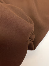 Brown Crepe Polyester Fabric