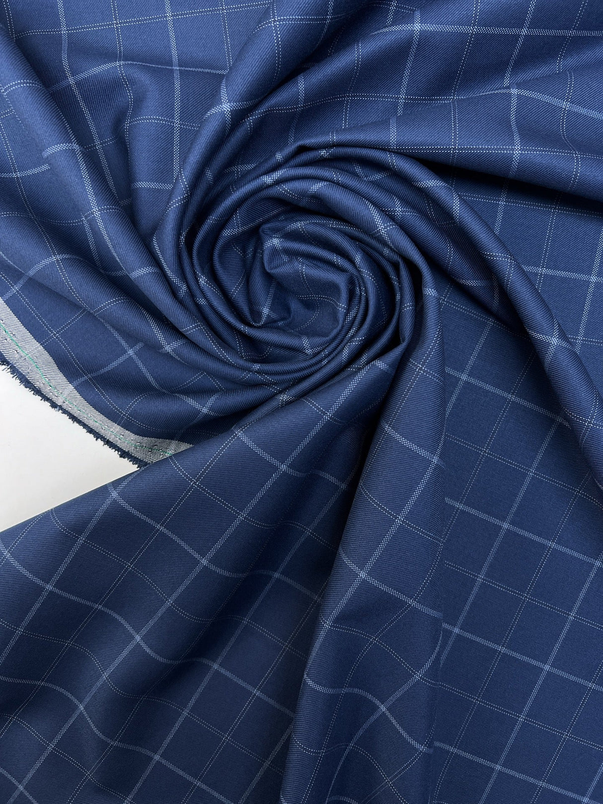Italian Checked Twill Suit Fabric