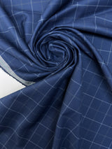 Italian Checked Twill Suit Fabric