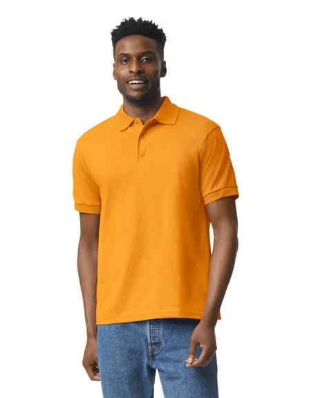 Gildan 8800 Polo Cotton Poly Blend Fabric - Gold, Moisture-Wicking, Classic Fit (1 Unit)