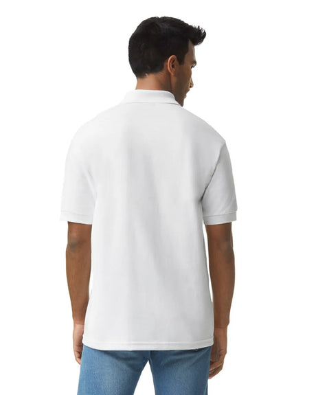 Gildan 8800 Polo Cotton Poly Fabric - White, Moisture-Wicking, Classic Fit (1 Piece)