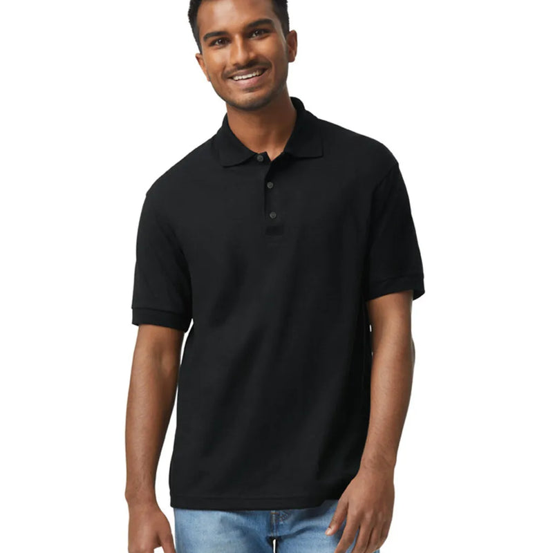 Gildan 8800 Polo Cotton Blend Fabric - Black, Moisture-Wicking, Classic Fit (1 Piece)