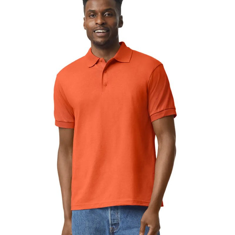 Gildan 8800 Polo Cotton Poly Blend Fabric - Orange, Moisture Wicking, Classic Fit (1 Piece)