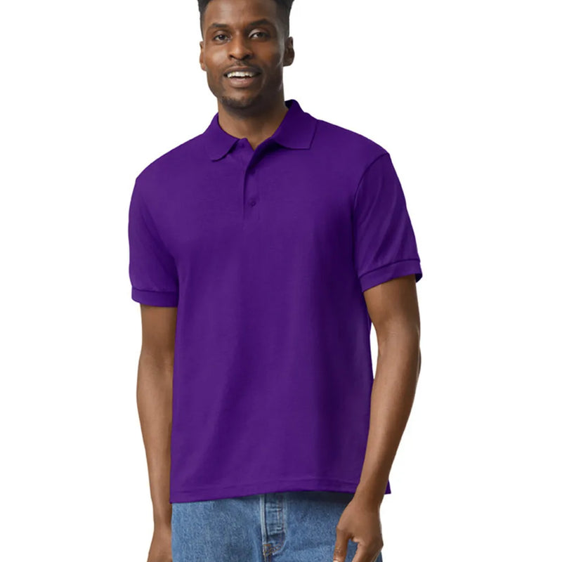 Gildan 8800 Polo Cotton Poly Blend Fabric - Team Purple, Moisture Wicking, Classic Fit (1 Piece)