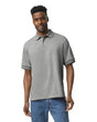 Gildan 8800 Polo Cotton Blend Fabric - Sport Grey, Classic Fit, Moisture-Wicking (1 Unit)