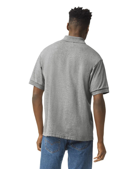 Gildan 8800 Polo Cotton Blend Fabric - Sport Grey, Classic Fit, Moisture-Wicking (1 Unit)