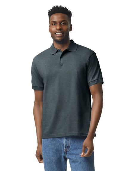 Gildan 8800 Polo Cotton Polyester Fabric - Dark Heather, Moisture-Wicking, Classic Fit (1 Piece)
