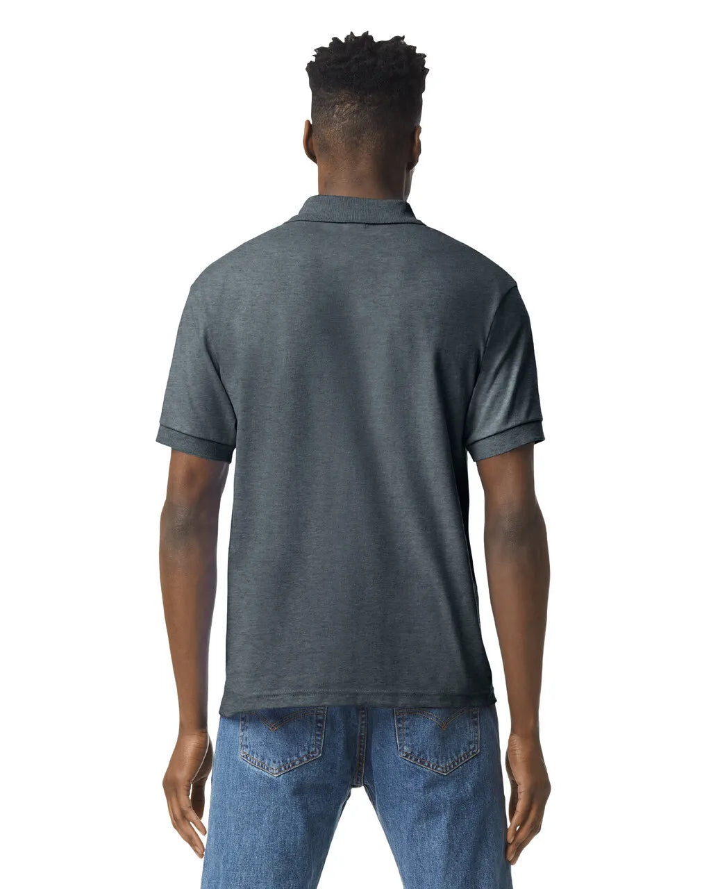 Gildan 8800 Polo Cotton Polyester Fabric - Dark Heather, Moisture-Wicking, Classic Fit (1 Piece)