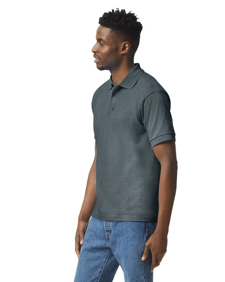 Gildan 8800 Polo Cotton Polyester Fabric - Dark Heather, Moisture-Wicking, Classic Fit (1 Piece)