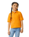 Gildan 8800B Youth Polo Cotton Poly Fabric - Gold, Moisture-Wicking, Classic Fit (1 Unit)
