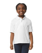 Gildan 8800B Youth Polo Cotton Poly Fabric - White, Moisture Wicking, Classic Fit (1 Piece)