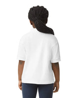 Gildan 8800B Youth Polo Cotton Poly Fabric - White, Moisture Wicking, Classic Fit (1 Piece)
