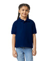 Gildan 8800B Youth Polo Cotton Poly Fabric - Navy, Classic Fit, Moisture-Wicking (1 Piece)