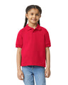 Gildan 8800B Youth Polo Fabric - Red, Moisture-Wicking, Classic Fit (1 Unit)