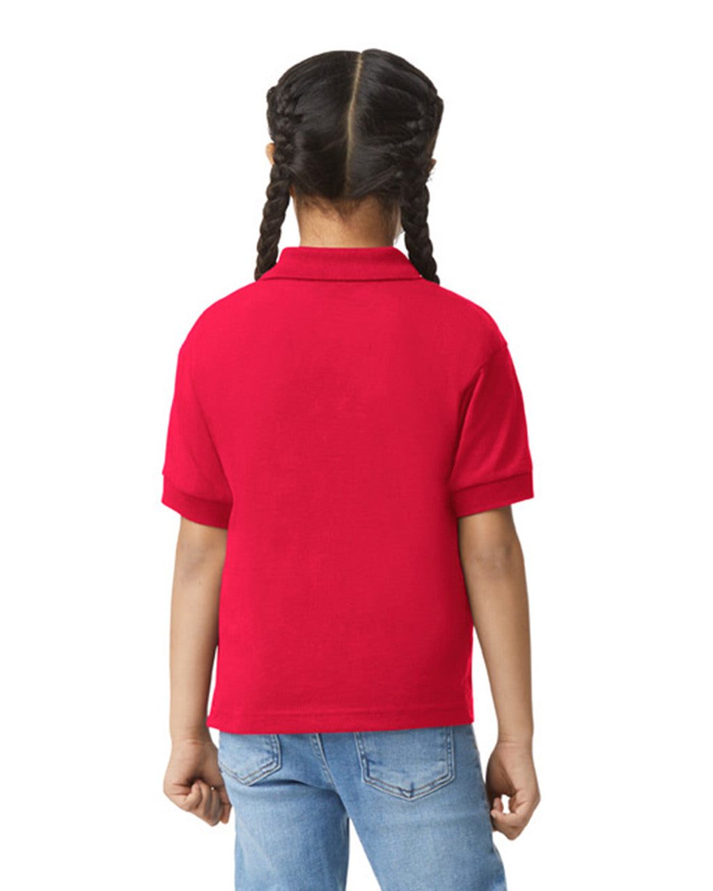 Gildan 8800B Youth Polo Fabric - Red, Moisture-Wicking, Classic Fit (1 Unit)