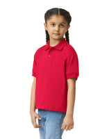 Gildan 8800B Youth Polo Fabric - Red, Moisture-Wicking, Classic Fit (1 Unit)