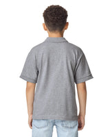 Gildan 8800B Youth Polo Shirt - Sport Grey, Moisture-Wicking, Classic Fit (1 Piece)