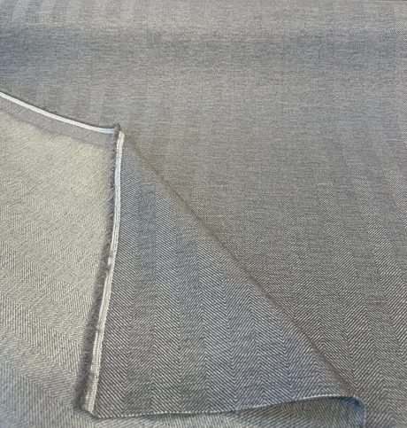 Sunbelievable Performance Herringbone Flip Flop Gray Nature Upholstery Outdoor Fabric - Gray Nature Herringbone, 59" Width (1 Yard)