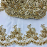 Beaded Corded Lace Trim
