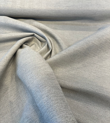 Sunbelievable Performance Herringbone Flip Flop Light Gray Oyster Solution Dyed Acrylic Polyester Fabric - Light Gray Oyster Herringbone, 59" Width (1 Yard)