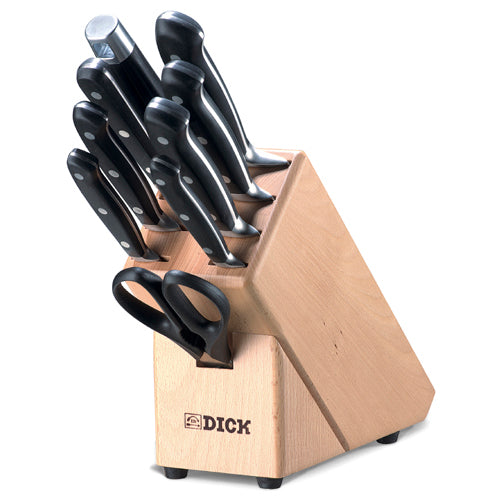 F. Dick Knife Block Set - 9 Piece Forged Steel - German Made