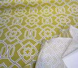 Richloom Green Trellis Cotton Fabric - Chartreuse Green Trellis, 54" Width (1 Yard)