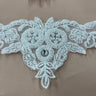 Beaded Lace Applique Embroidered on 100% Polyester Net Mesh 16" x 3.5"