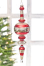 12" - 12.5" Red Glass Finial Ornament