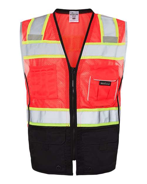 Kishigo Unisex Premium Black Series Black Bottom Class 2 Safety Vest