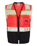 Kishigo Unisex Premium Black Series Black Bottom Class 2 Safety Vest