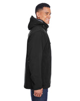 Men's Glacier Insulated Three-Layer Fleece Bonded Soft Shell Jacket with Detachable Hood