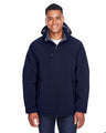 Men's Glacier Insulated Three-Layer Fleece Bonded Soft Shell Jacket with Detachable Hood