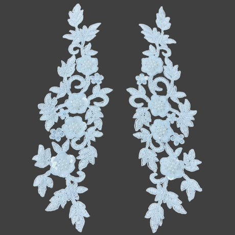 Beaded Corded Floral 3D Lace Applique
