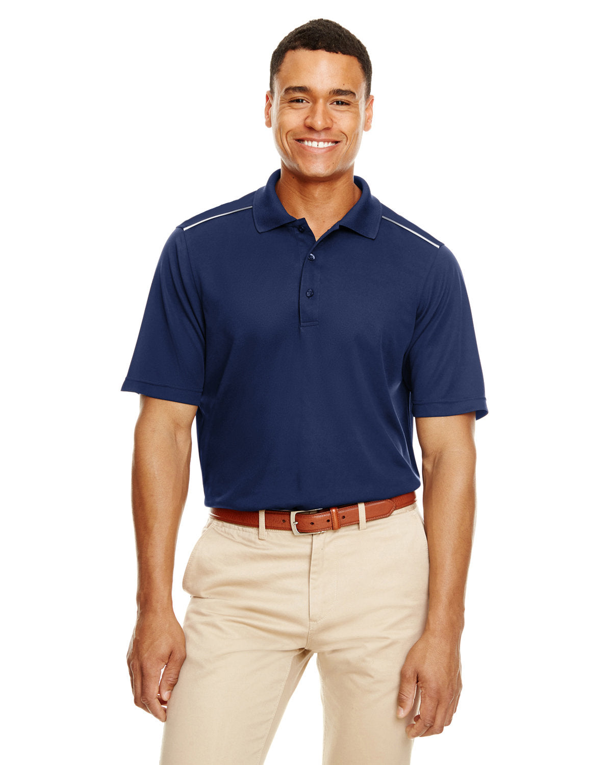 Men's Radiant Performance Piqué Polo with Reflective Piping