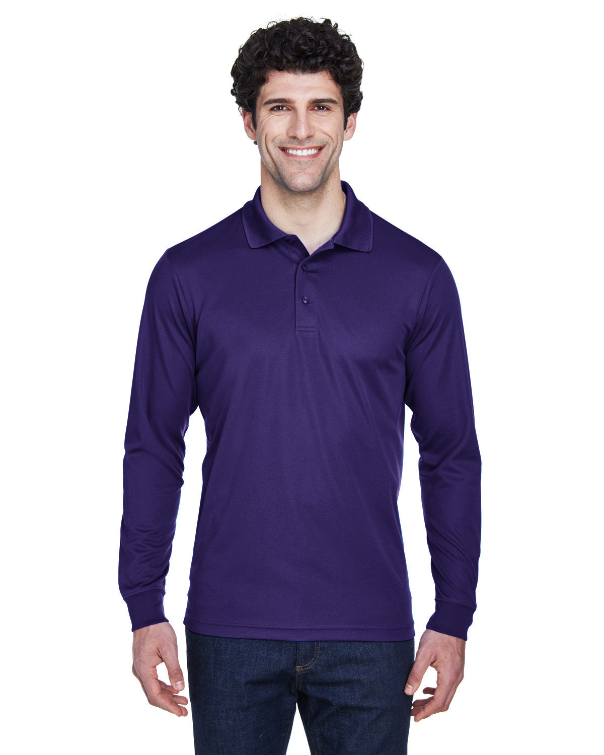 Men's Pinnacle Performance Long-Sleeve Piqué Polo