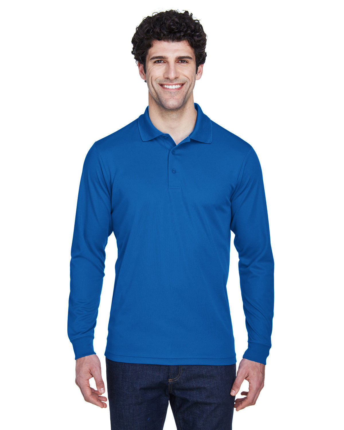 Men's Pinnacle Performance Long-Sleeve Piqué Polo