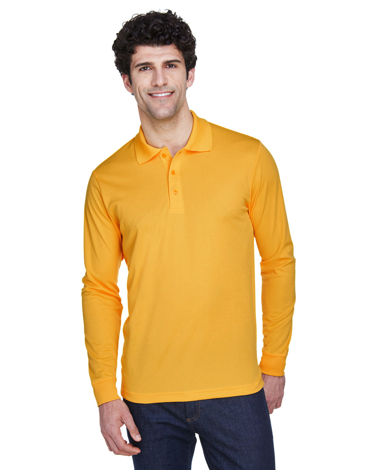 Men's Pinnacle Performance Long-Sleeve Piqué Polo