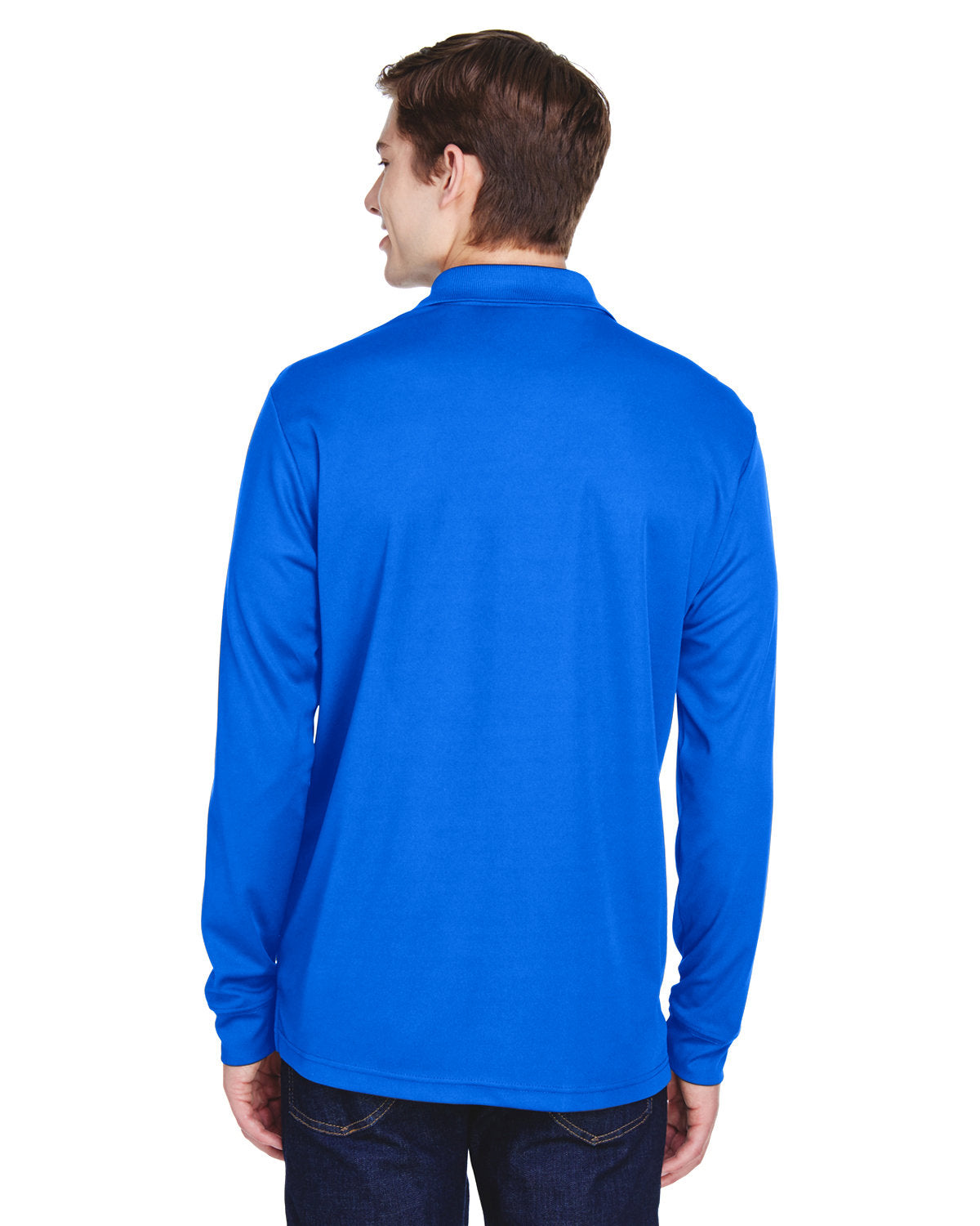 Adult Pinnacle Performance Long-Sleeve Piqué Polo with Pocket