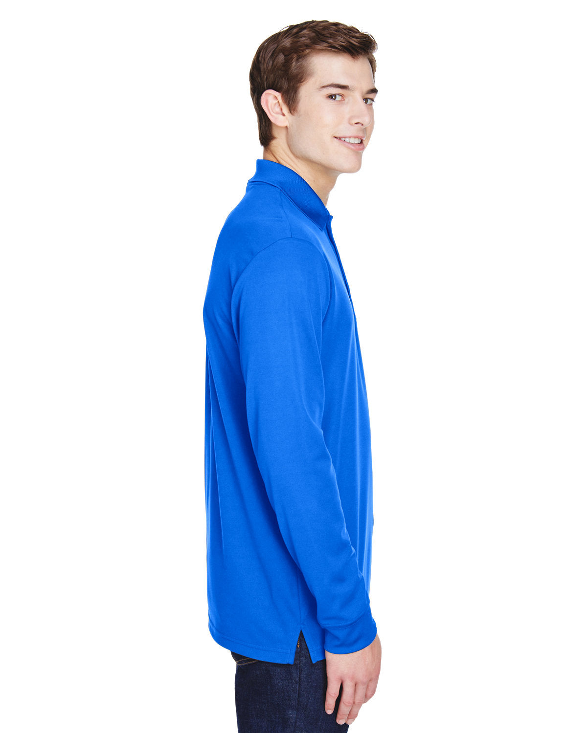 Adult Pinnacle Performance Long-Sleeve Piqué Polo with Pocket