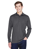 Adult Pinnacle Performance Long-Sleeve Piqué Polo with Pocket