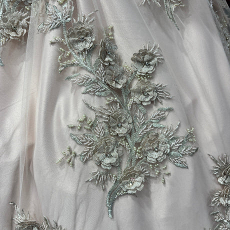 Beaded 3D Floral Lace